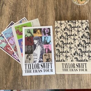 Taylor Swift Eras Tour 3 posters, envelope, and box